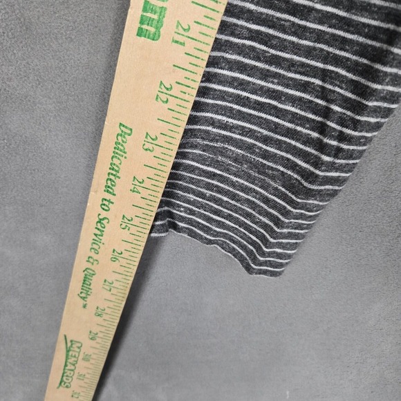 Faherty Luxe Long sleeve polo mens Large striped organic cotton gray - Picture 10 of 12